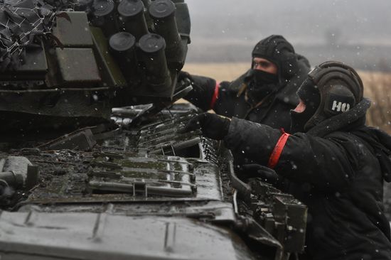 Russia Ukraine Military Operation Tank Unit