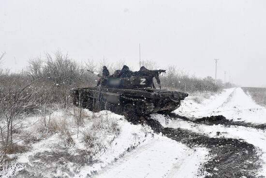 Russia Ukraine Military Operation Tank Unit