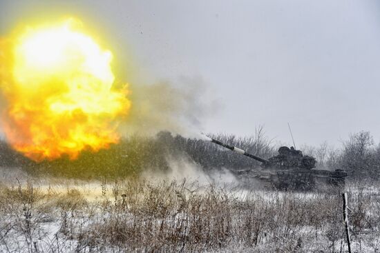 Russia Ukraine Military Operation Tank Unit