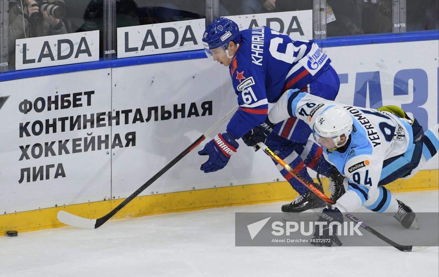 Russia Ice Hockey Kontinental League SKA - Sibir