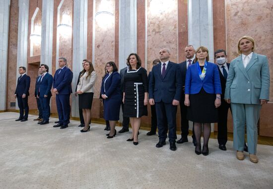 Moldova New Government Swearing-in Ceremony