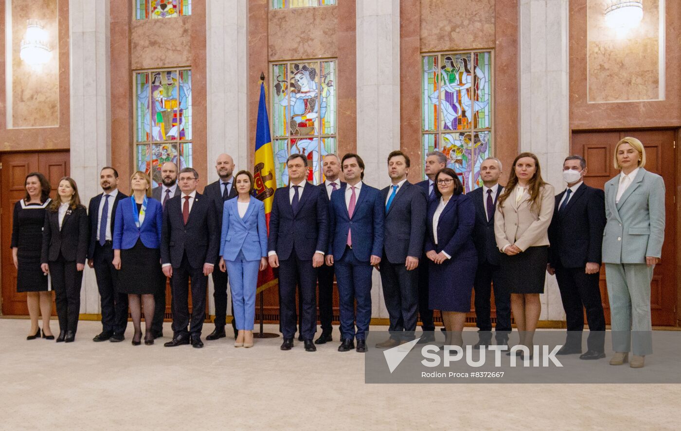 Moldova New Government Swearing-in Ceremony