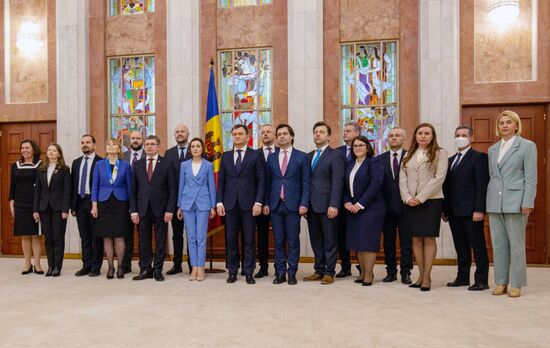 Moldova New Government Swearing-in Ceremony