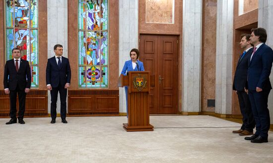 Moldova New Government Swearing-in Ceremony