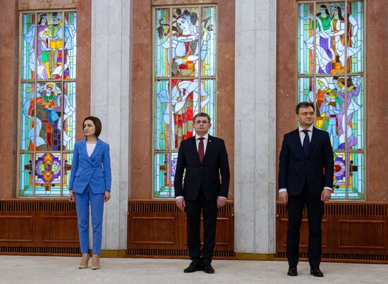 Moldova New Government Swearing-in Ceremony