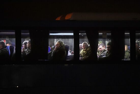 Russia Ukraine Military Operation POW Exchange Arrival