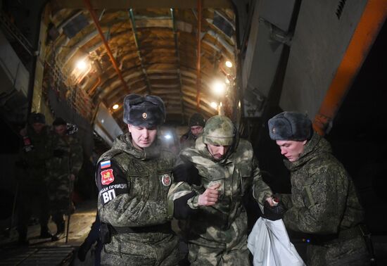Russia Ukraine Military Operation POW Exchange Arrival