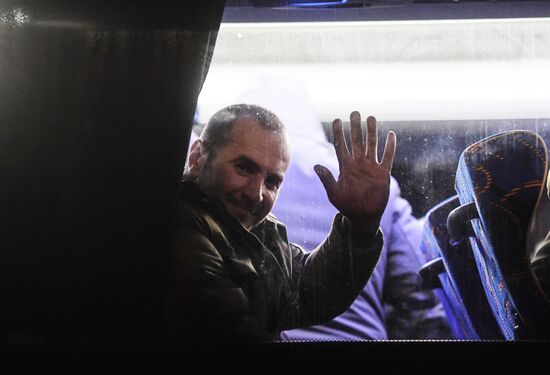 Russia Ukraine Military Operation POW Exchange Arrival