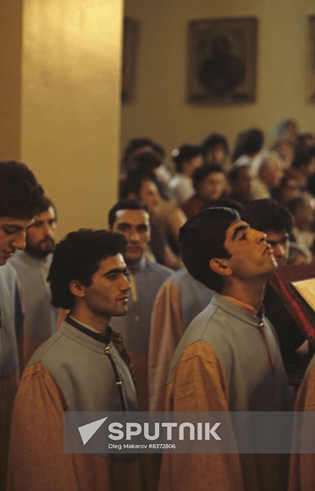Celebrations of Etchmiadzin on consecration of myrrh