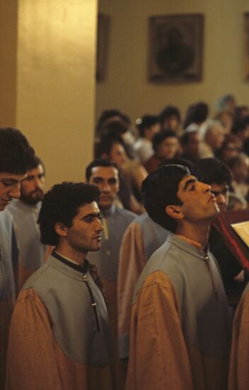 Celebrations of Etchmiadzin on consecration of myrrh