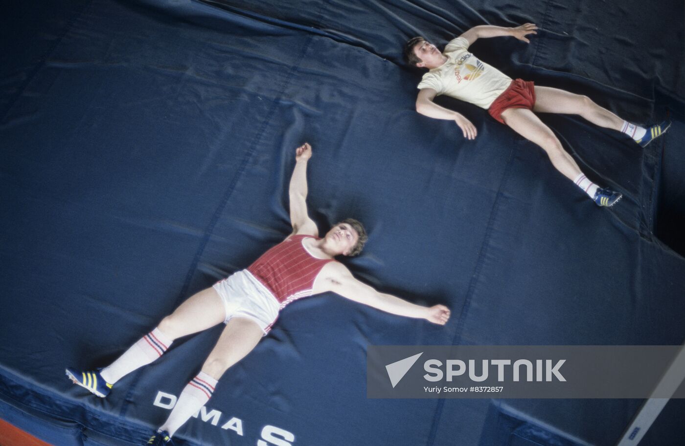 Soviet track and field athletes Sergei Bubka and Vasily Bubka