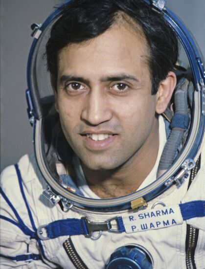 Indian research cosmonaut Rakesh Sharma at Yuri Gagarin Cosmonaut Training Center