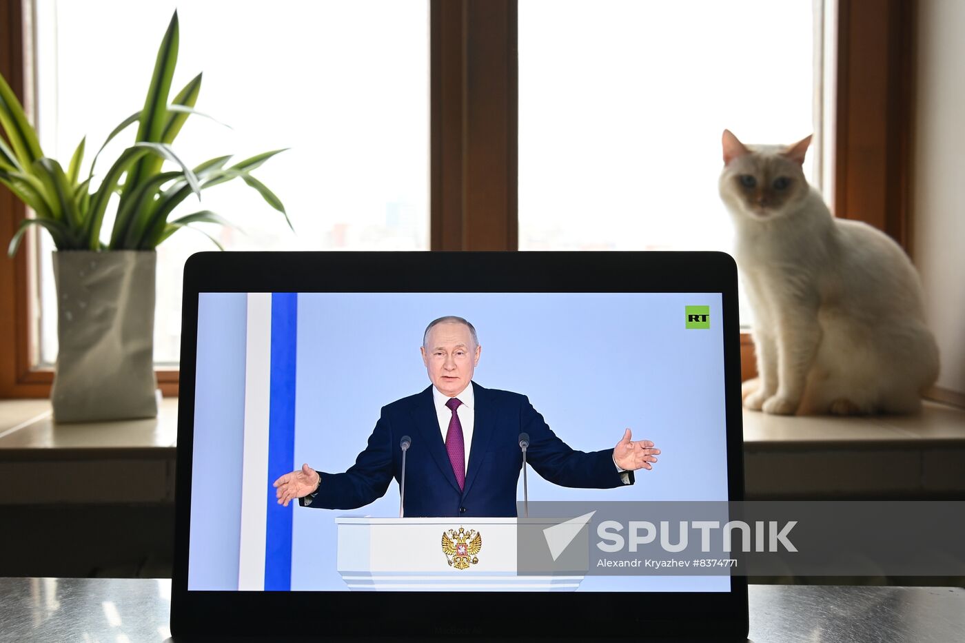 Russia Putin Federal Assembly Address Broadcast