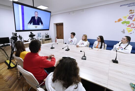 Russia Putin Federal Assembly Address Broadcast