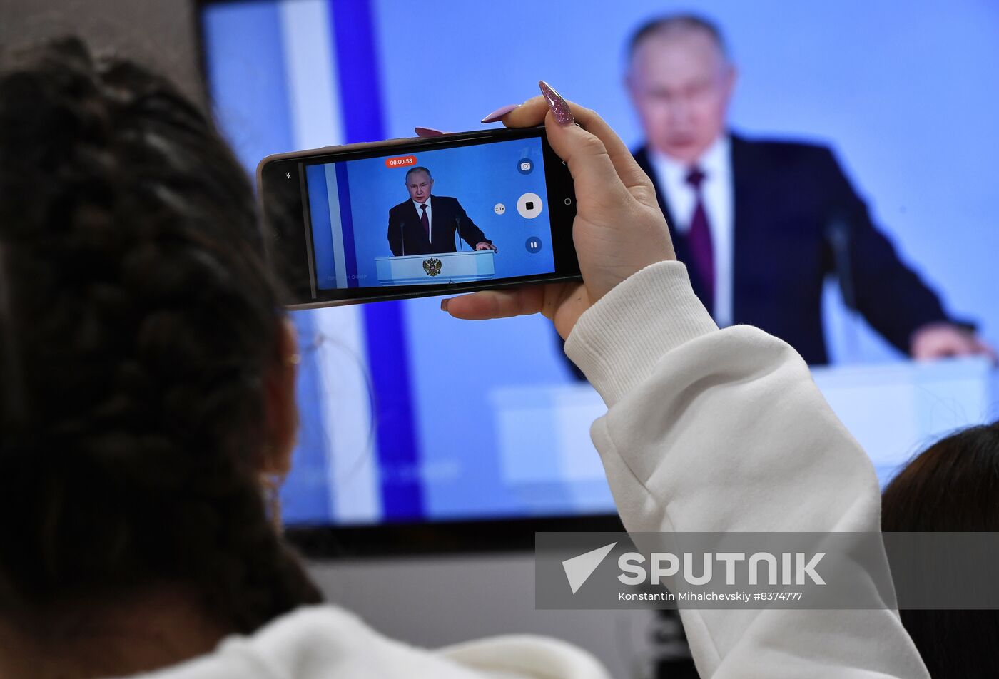 Russia Putin Federal Assembly Address Broadcast