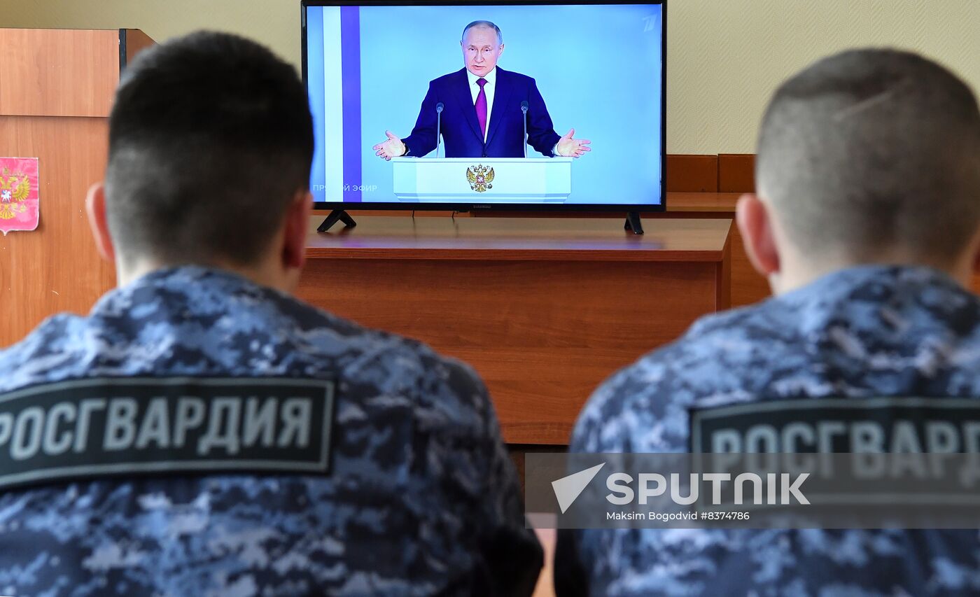 Russia Putin Federal Assembly Address Broadcast