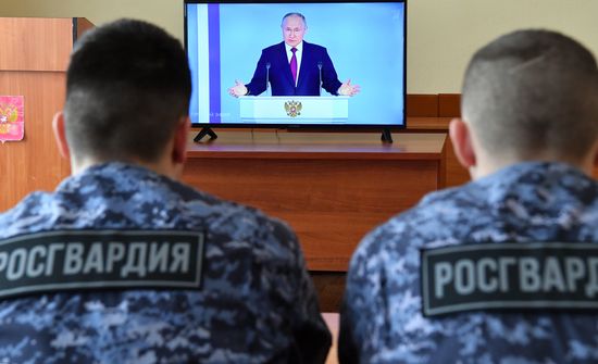 Russia Putin Federal Assembly Address Broadcast