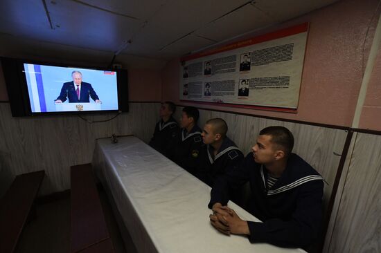Russia Putin Federal Assembly Address Broadcast