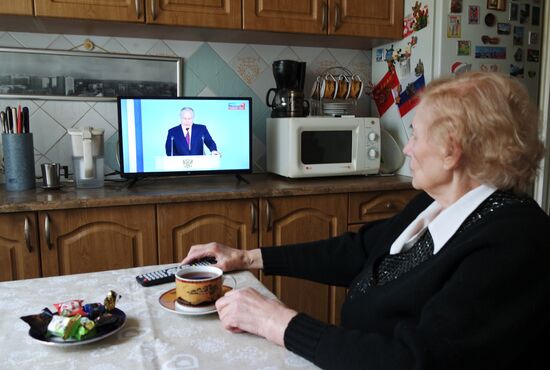 Russia Putin Federal Assembly Address Broadcast