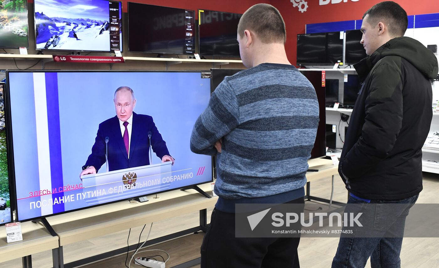 Russia Putin Federal Assembly Address Broadcast