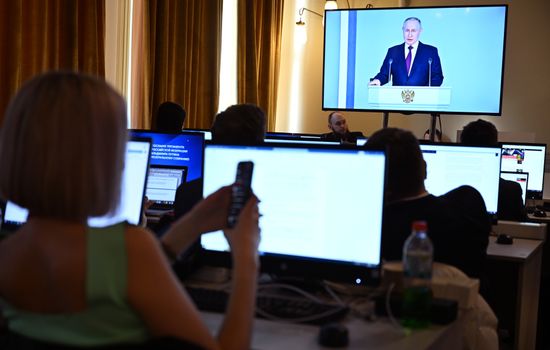 Russia Putin Federal Assembly Address Broadcast