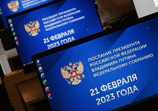 Russia Putin Federal Assembly Address Broadcast