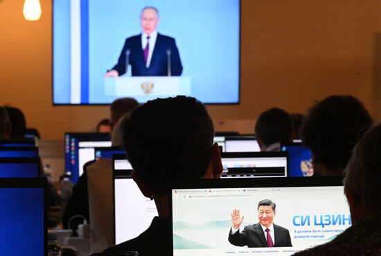 Russia Putin Federal Assembly Address Broadcast