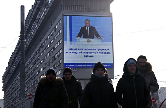 Russia Putin Federal Assembly Address Broadcast