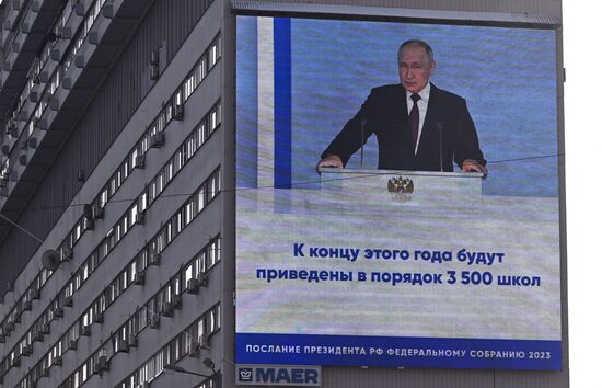 Russia Putin Federal Assembly Address Broadcast