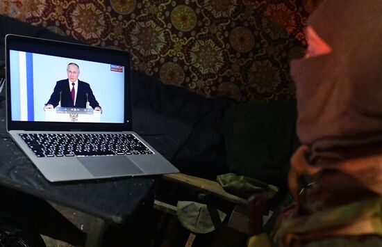 Russia Putin Federal Assembly Address Broadcast