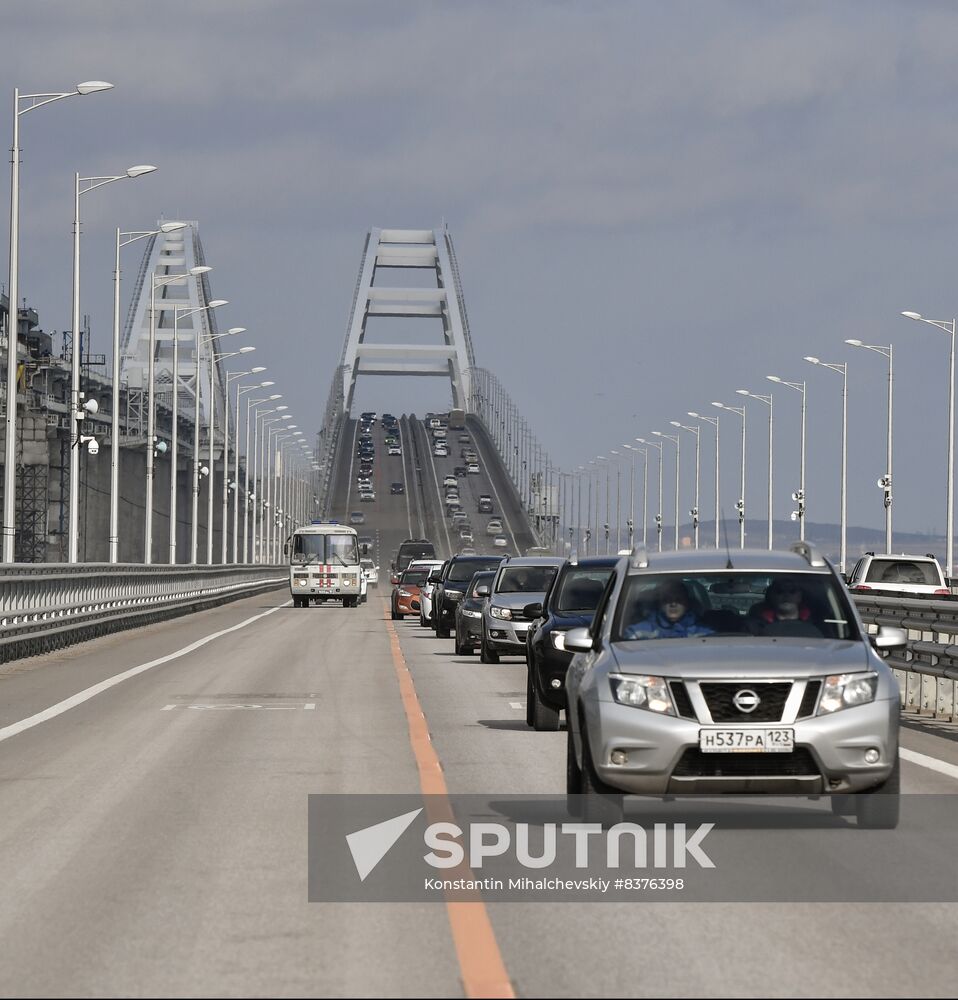 Russia Crimean Bridge Accident Reopening