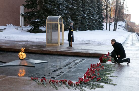 Russia Medvedev Fatherland Defender Day