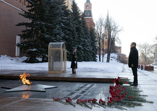 Russia Medvedev Fatherland Defender Day