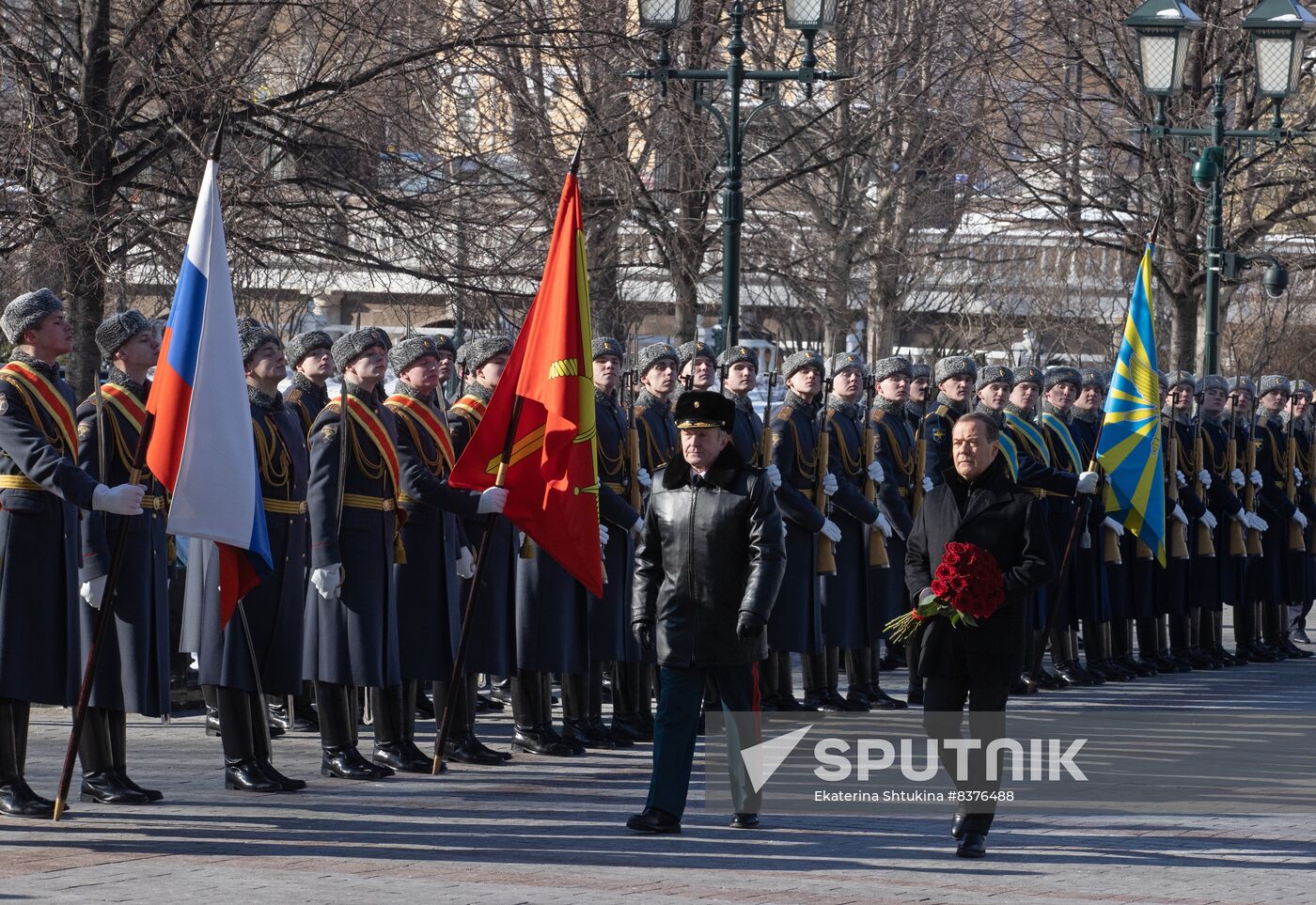 Russia Medvedev Fatherland Defender Day