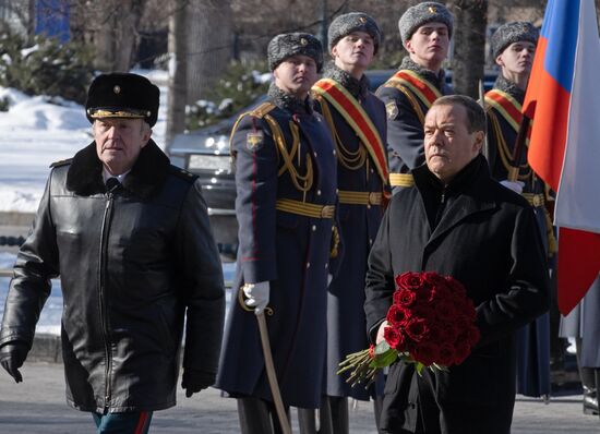 Russia Medvedev Fatherland Defender Day