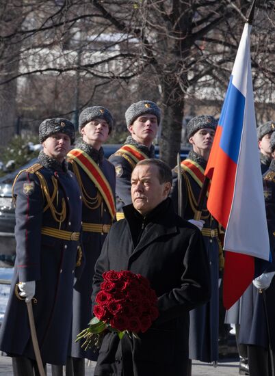 Russia Medvedev Fatherland Defender Day