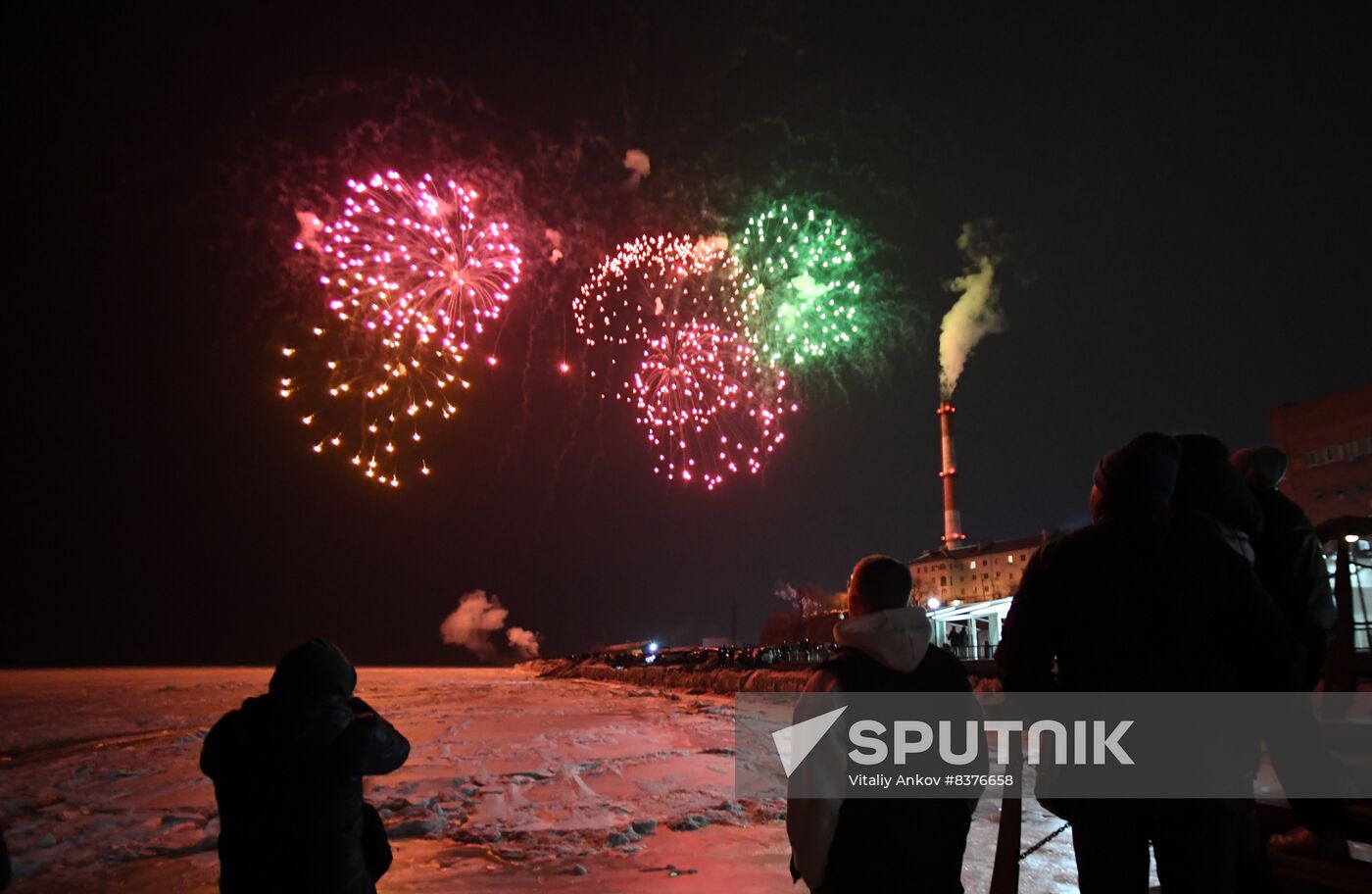 Russia Fatherland Defender Day Fireworks