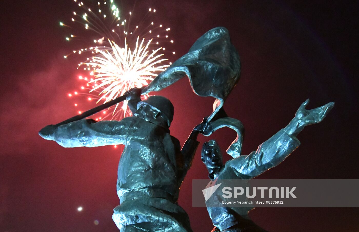 Russia Fatherland Defender Day Fireworks