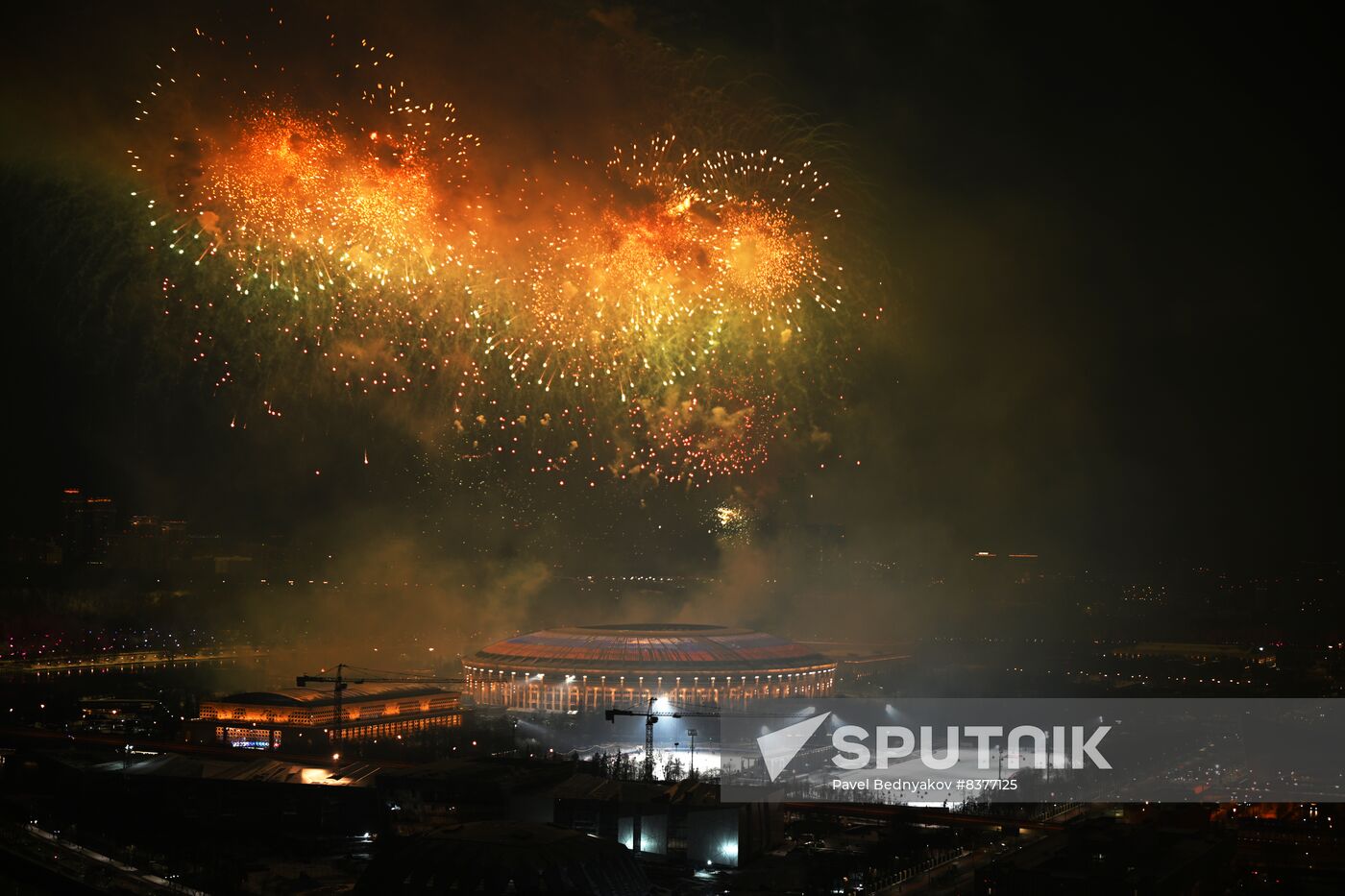 Russia Fatherland Defender Day Fireworks