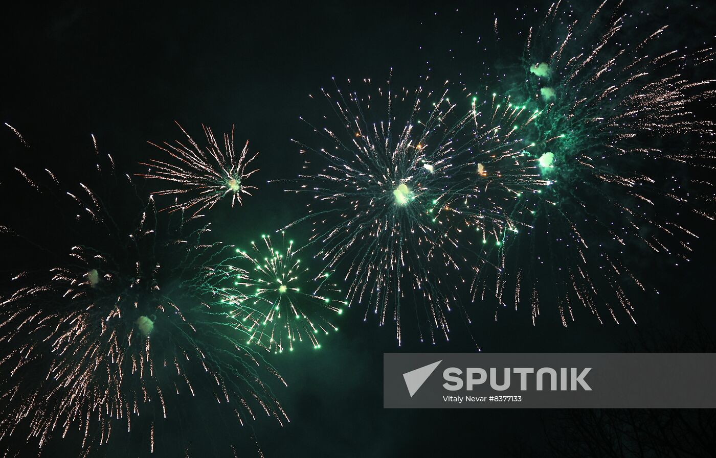 Russia Fatherland Defender Day Fireworks