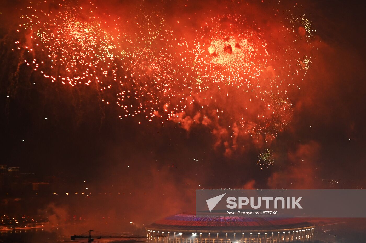 Russia Fatherland Defender Day Fireworks