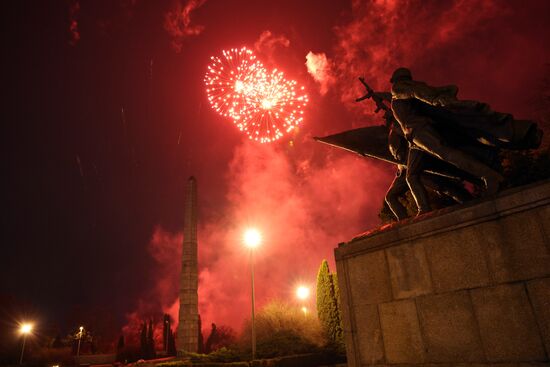 Russia Fatherland Defender Day Fireworks