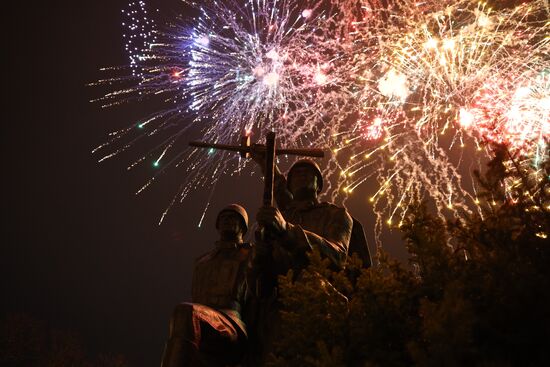Russia Fatherland Defender Day Fireworks