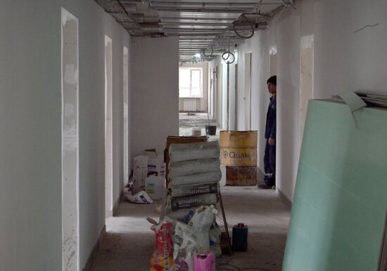 Russia Ukraine Military Operation Hospital Repair