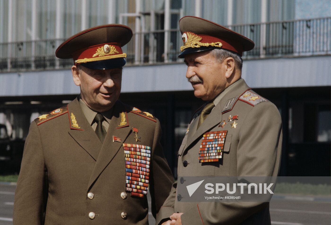 Minister of People's Defense of People's Republic of Bulgaria Dobri Dzhurov visits USSR