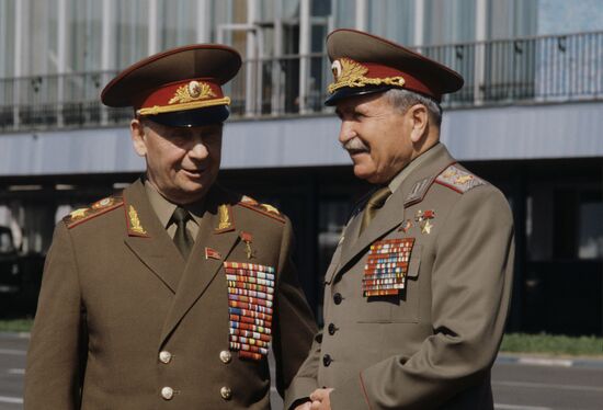 Minister of People's Defense of People's Republic of Bulgaria Dobri Dzhurov visits USSR