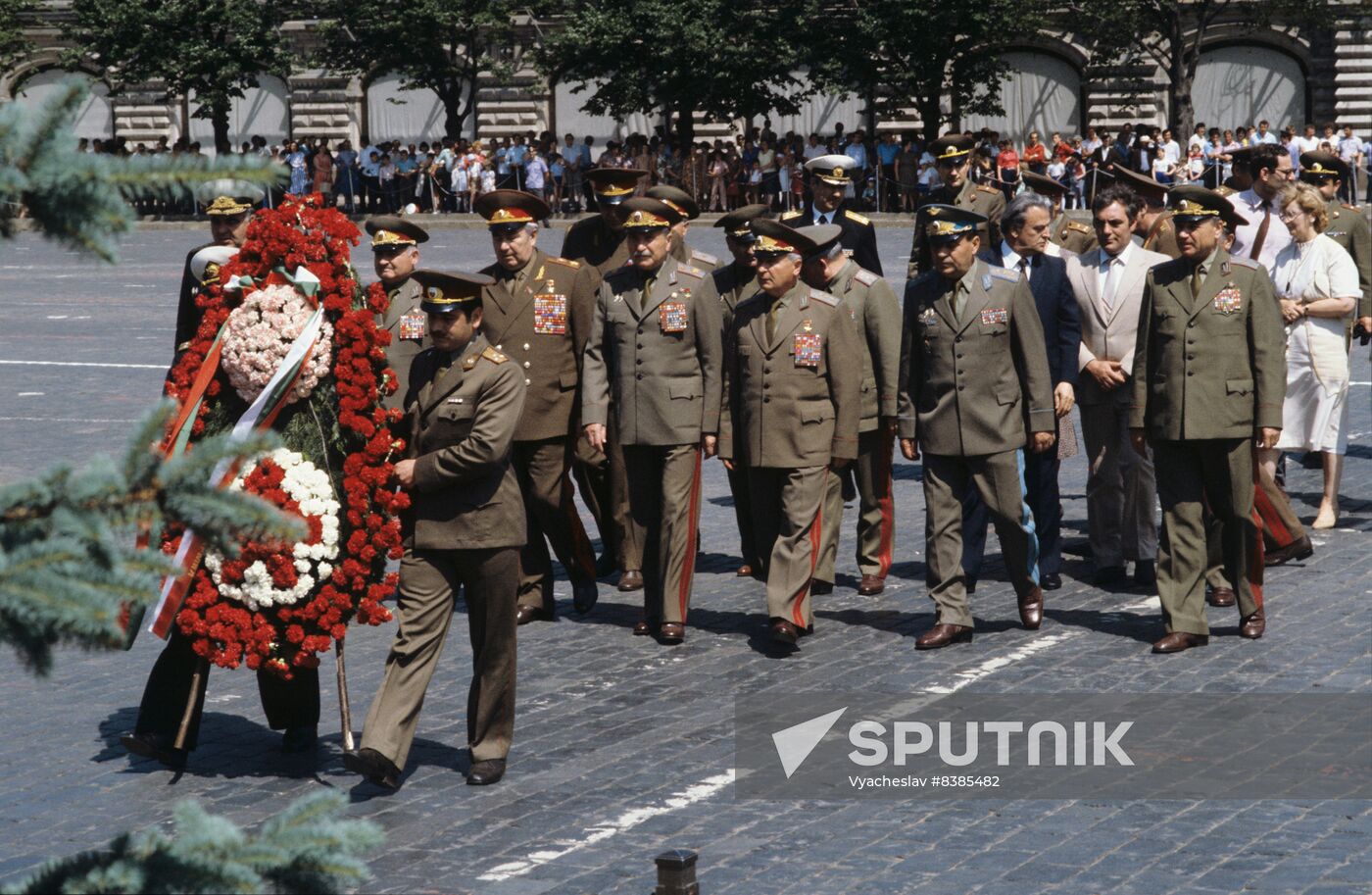 Minister of People's Defense of People's Republic of Bulgaria Dobri Dzhurov visits USSR