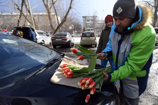 Russia Women’s Day Flower Sales