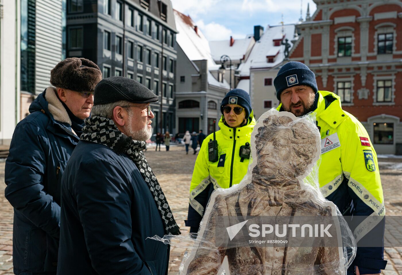 Latvia Russian Poet Monument Dismantling