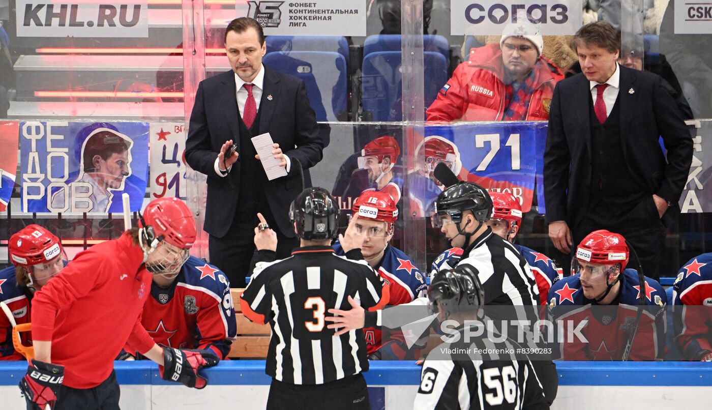 Russia Ice Hockey Kontinental League CSKA - Severstal